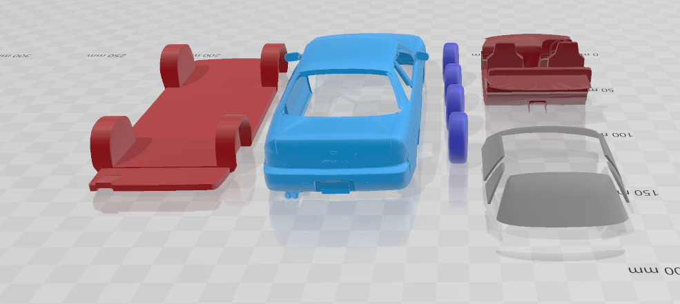 1988 - 1993 Nissan Silvia S13 - Separate Parts STL Model 3D print model_4