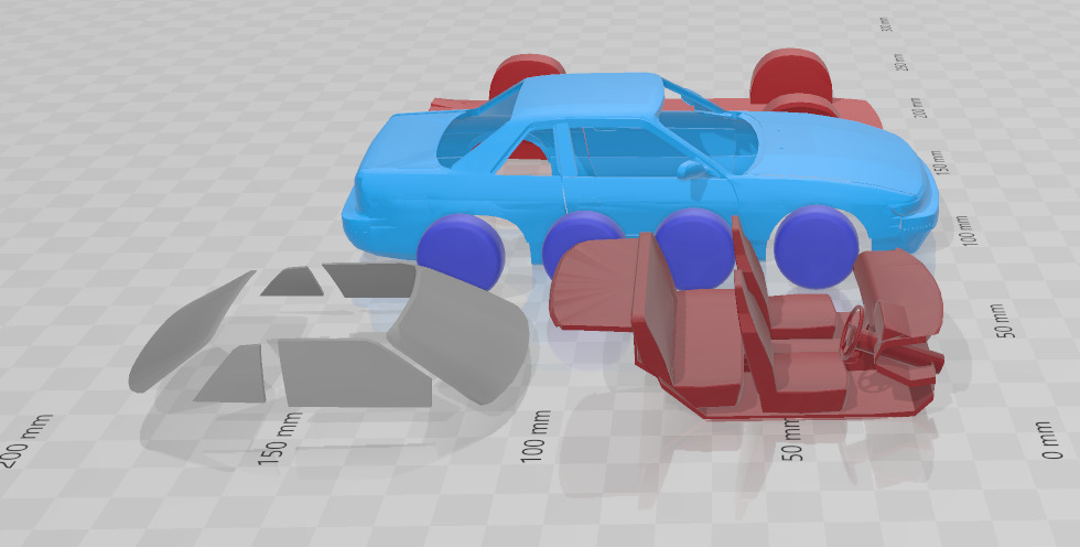 1988 - 1993 Nissan Silvia S13 - Separate Parts STL Model 3D print model_6