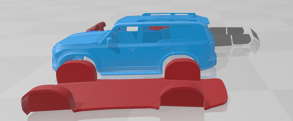 Lexus GX Overtrail 2024 - Separate Parts STL Model 3D print model_2