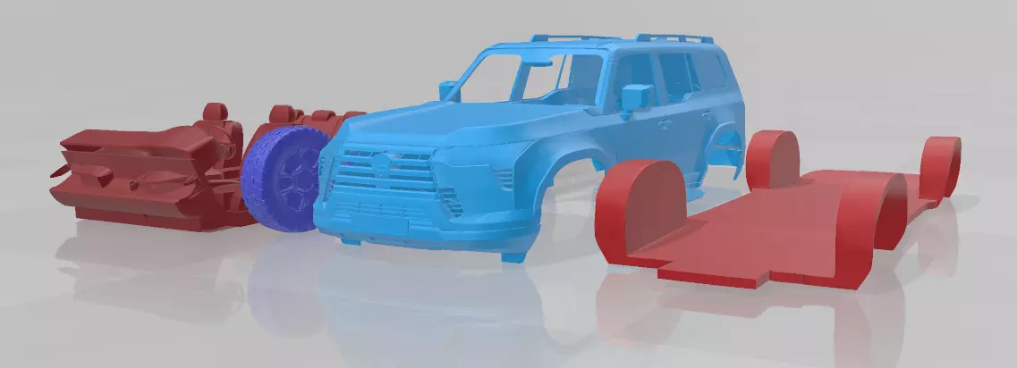 Lexus GX Overtrail 2024 - Separate Parts STL Model 3D print model_0