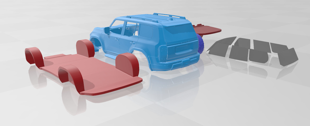 Lexus GX Overtrail 2024 - Separate Parts STL Model 3D print model_3