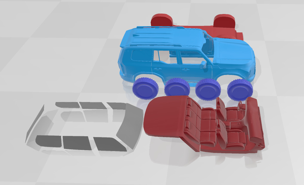 Lexus GX Overtrail 2024 - Separate Parts STL Model 3D print model_6