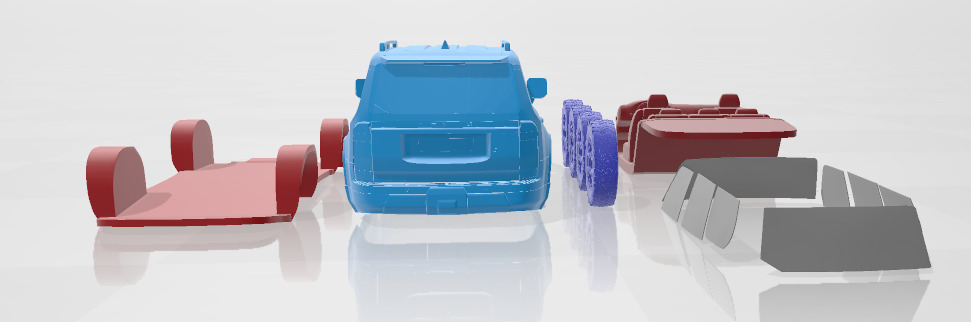 Lexus GX Overtrail 2024 - Separate Parts STL Model 3D print model_4