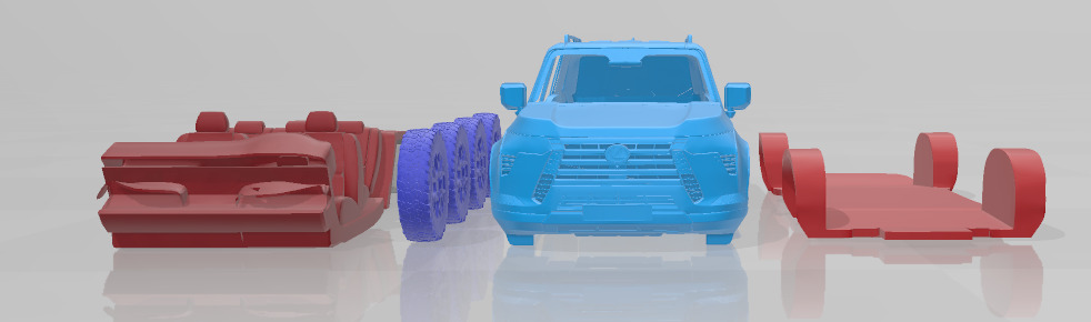 Lexus GX Overtrail 2024 - Separate Parts STL Model 3D print model_8