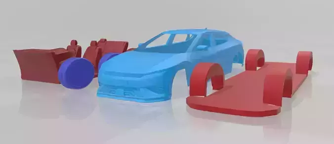 Kia EV6 GT Line 2025 - Separate Parts STL Model