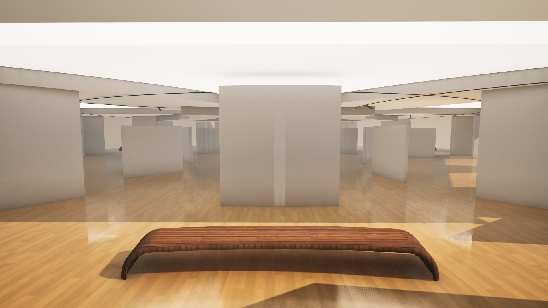  VR Art Gallery 18 baked 3D model_2