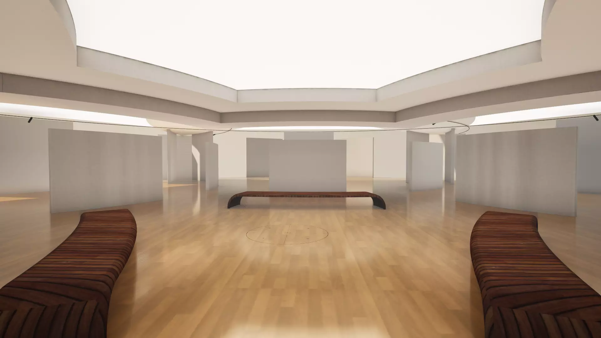  VR Art Gallery 18 baked 3D model_0