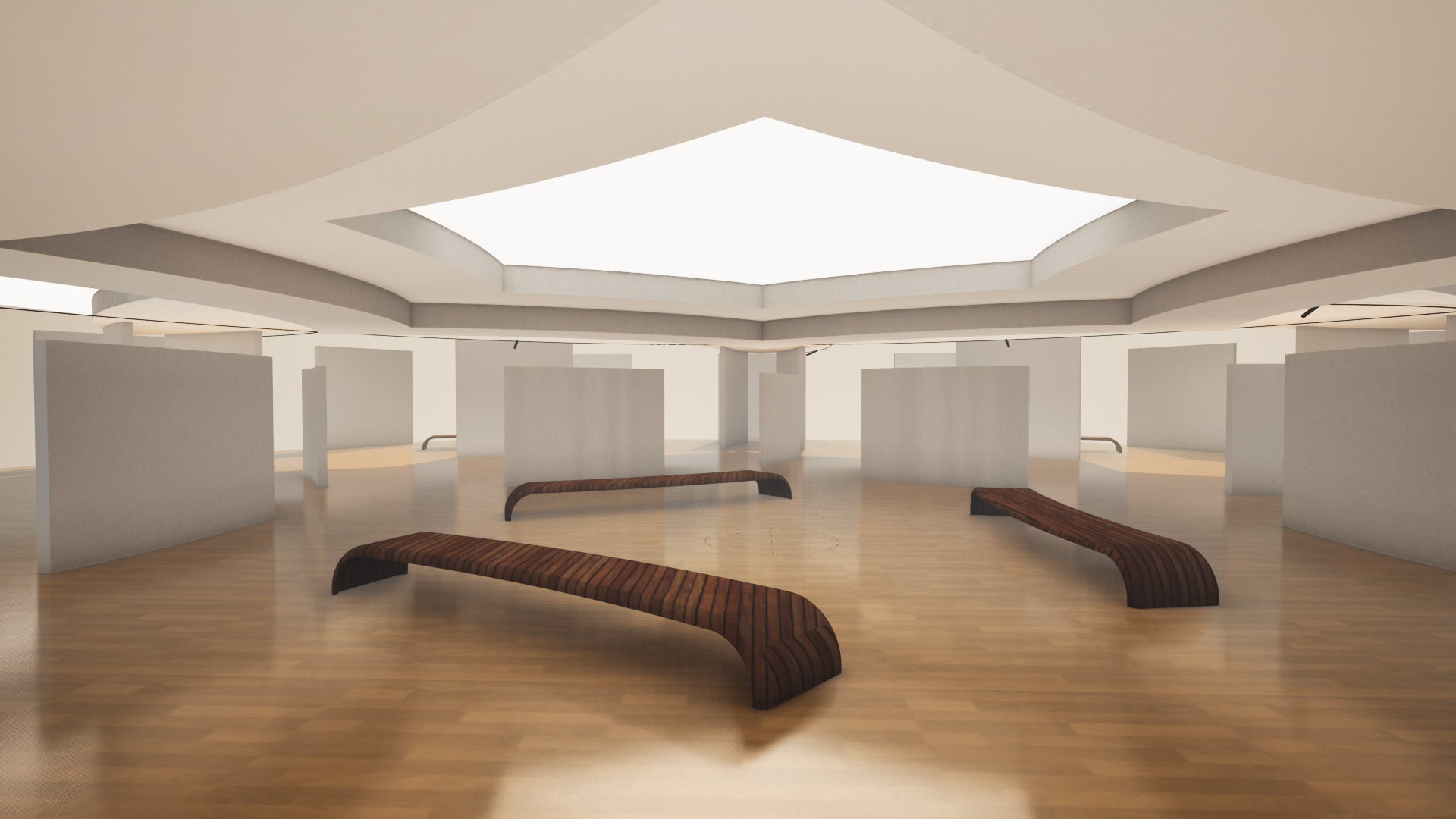  VR Art Gallery 18 baked 3D model_1