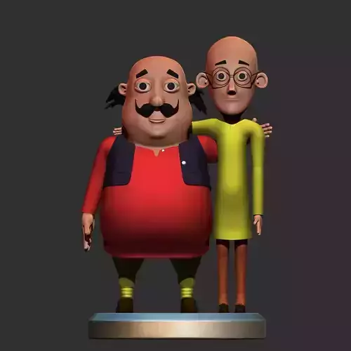 Motu Patlu Inspired Characters 3D Print Read
