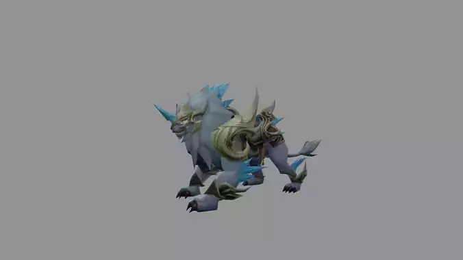 Sky Tiger Fantasy Low Poly