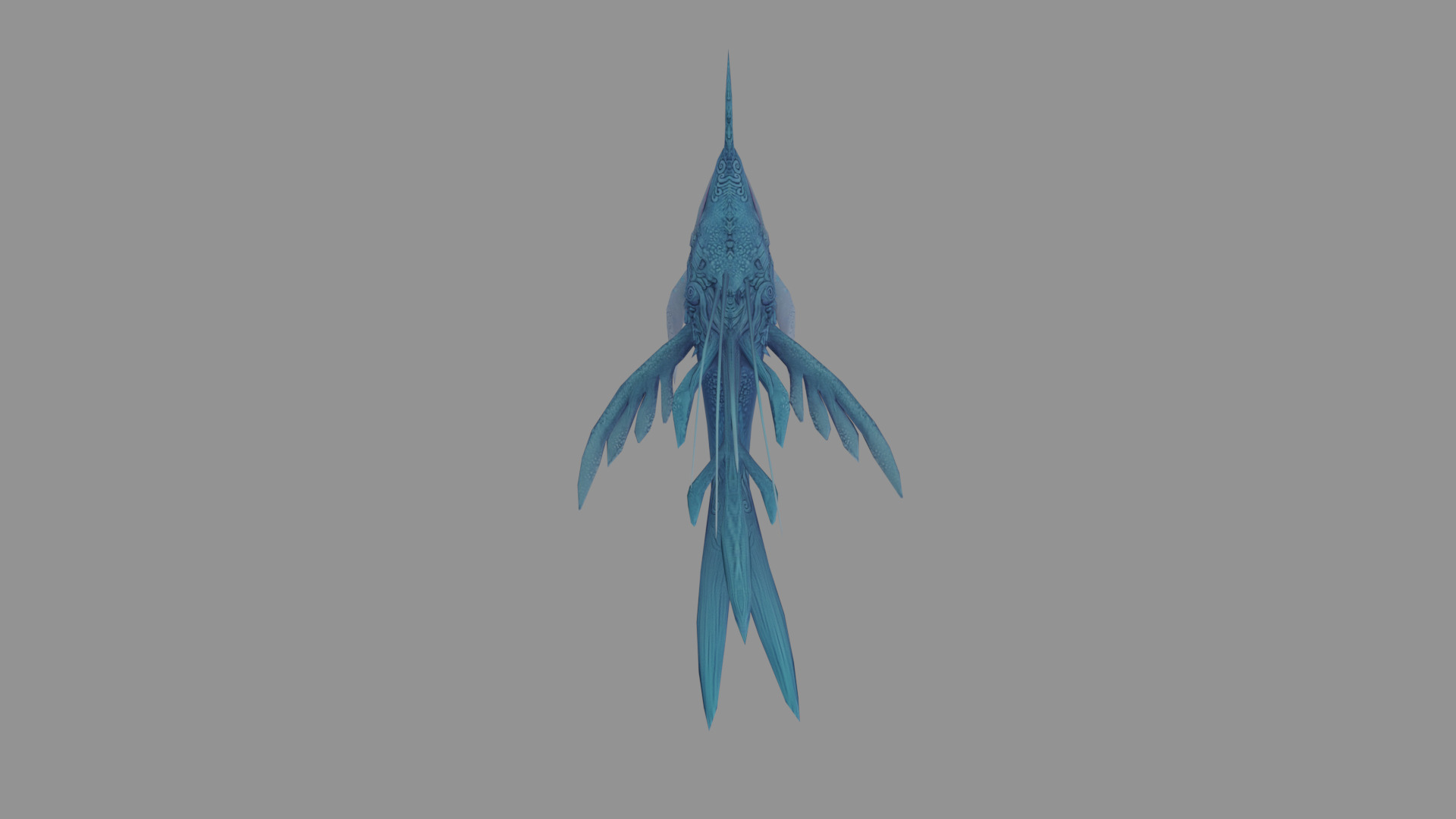 KiWhale fantasy Low Poly Low-poly 3D model_3
