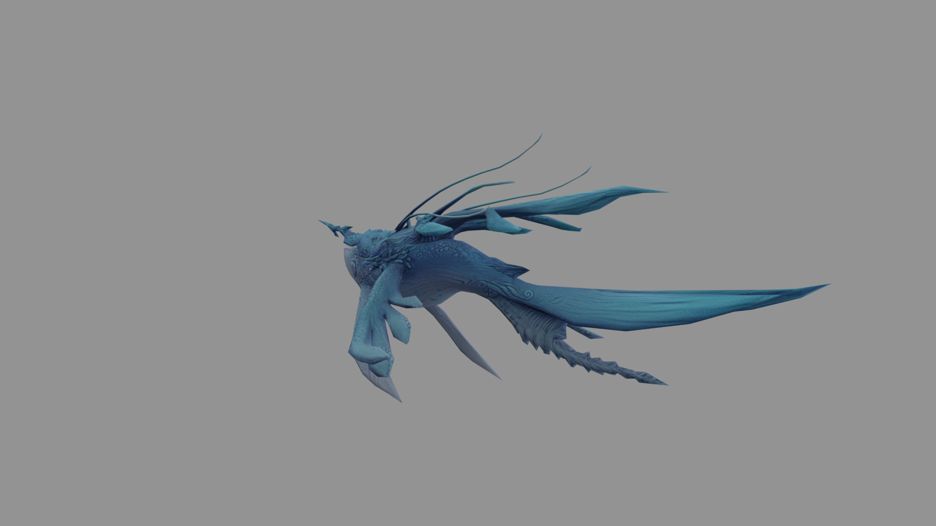 KiWhale fantasy Low Poly Low-poly 3D model_5