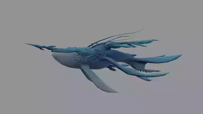 KiWhale fantasy Low Poly