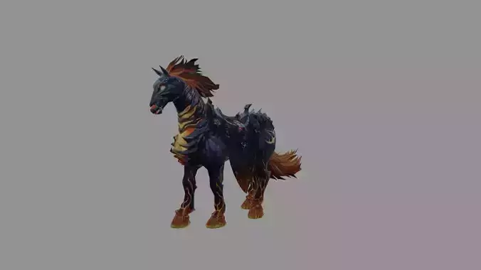 Flamies Horse Low Poly Low-poly 3D model