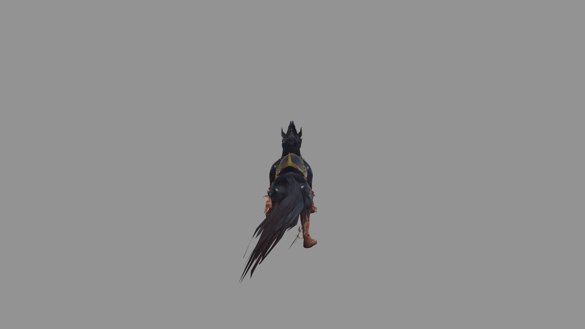 Dragon Wolf Low Poly Low-poly 3D model_4