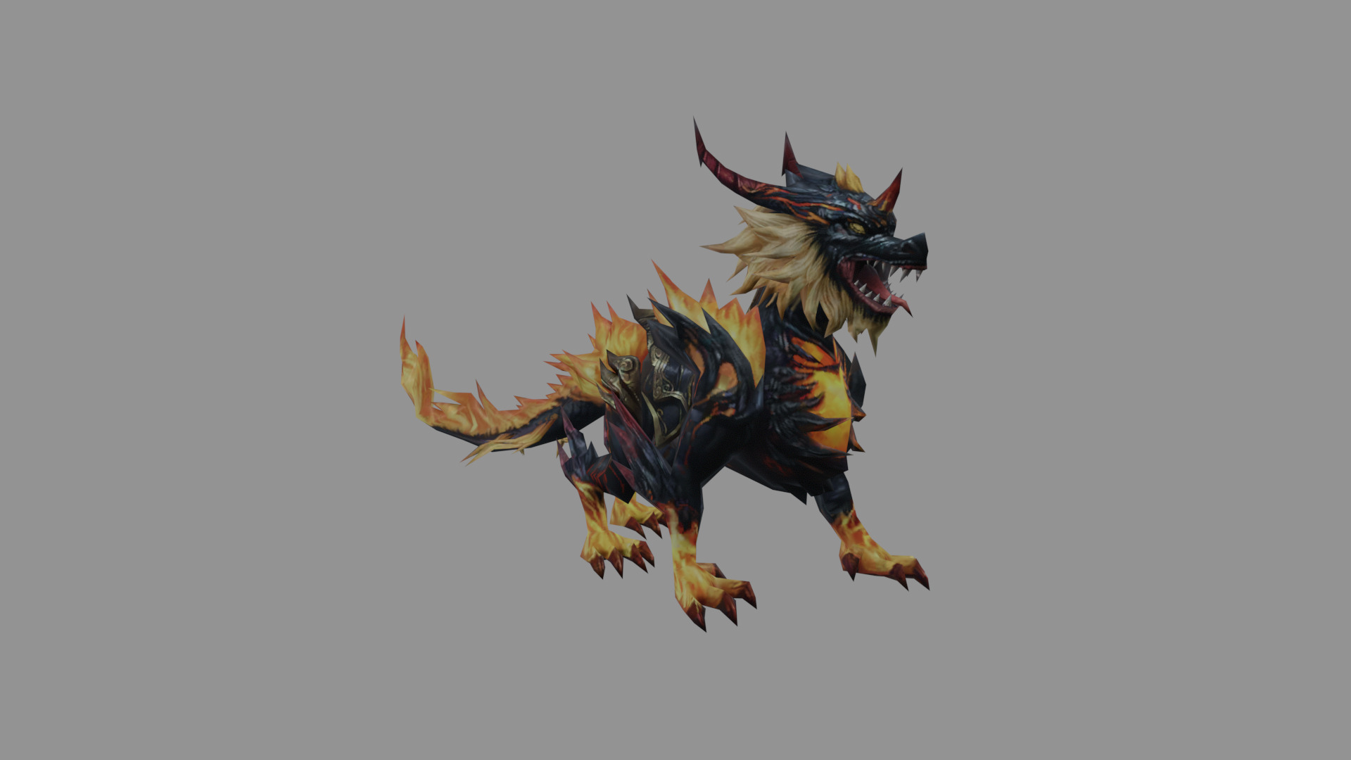 Dragon Flamies Low Poly Low-poly 3D model_1