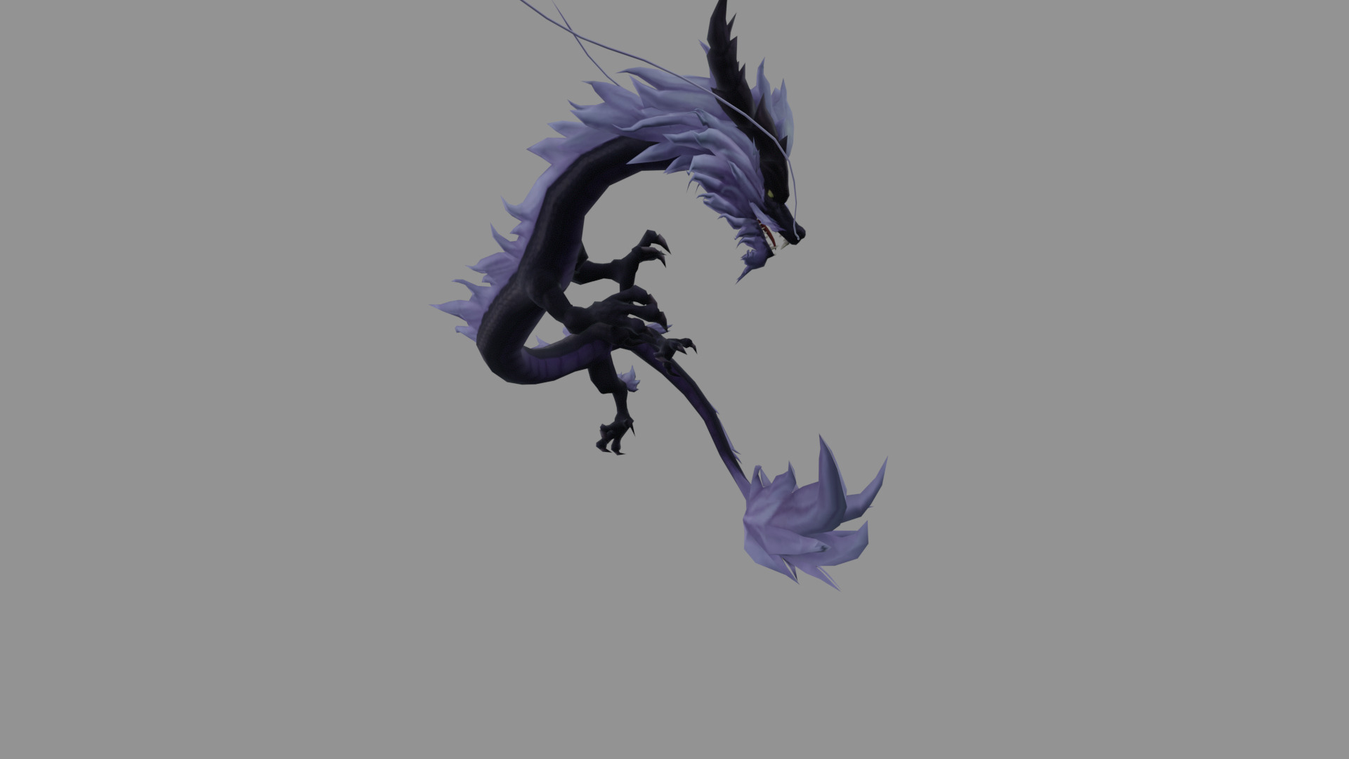 DarkPurp Dragon Fantasy Low Poly Low-poly 3D model_1