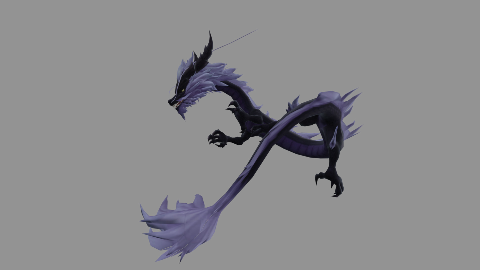DarkPurp Dragon Fantasy Low Poly Low-poly 3D model_4