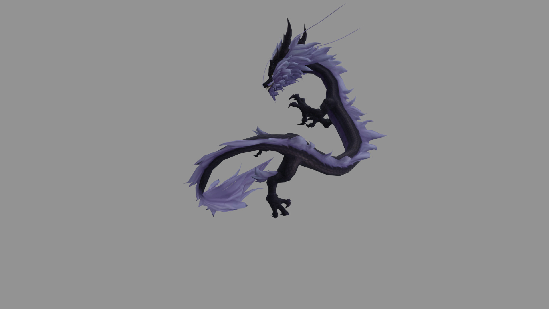 DarkPurp Dragon Fantasy Low Poly Low-poly 3D model_3