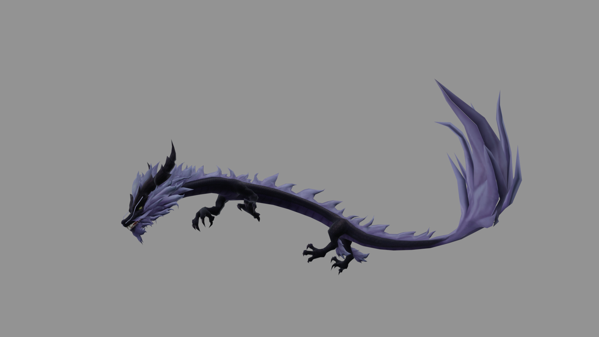 DarkPurp Dragon Fantasy Low Poly Low-poly 3D model_5