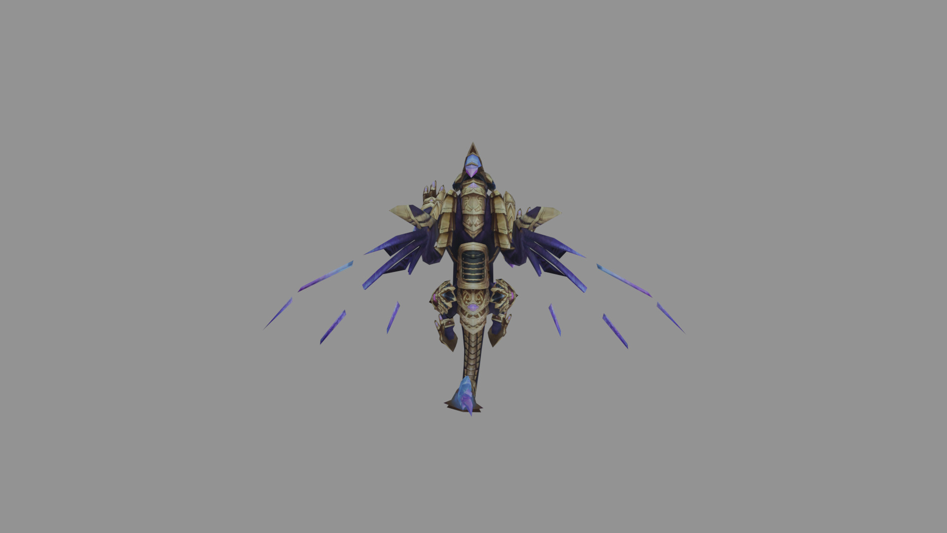 Cryostal Dragon Low Poly Low-poly 3D model_3