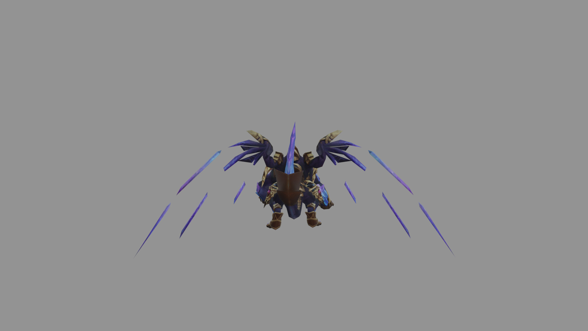 Cryostal Dragon Low Poly Low-poly 3D model_4