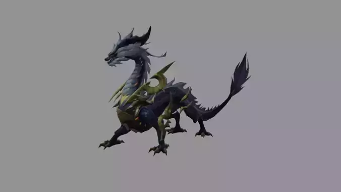 Blacking Dragon Low Poly