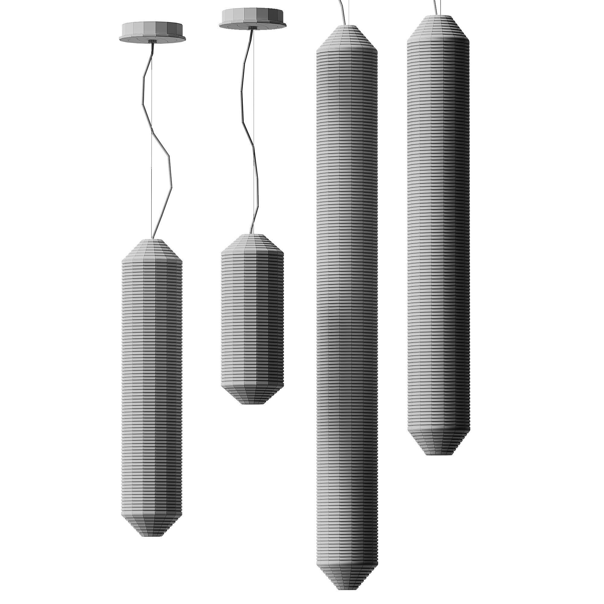 TEKIO VERTICAL Chandelier Low-poly 3D model_2