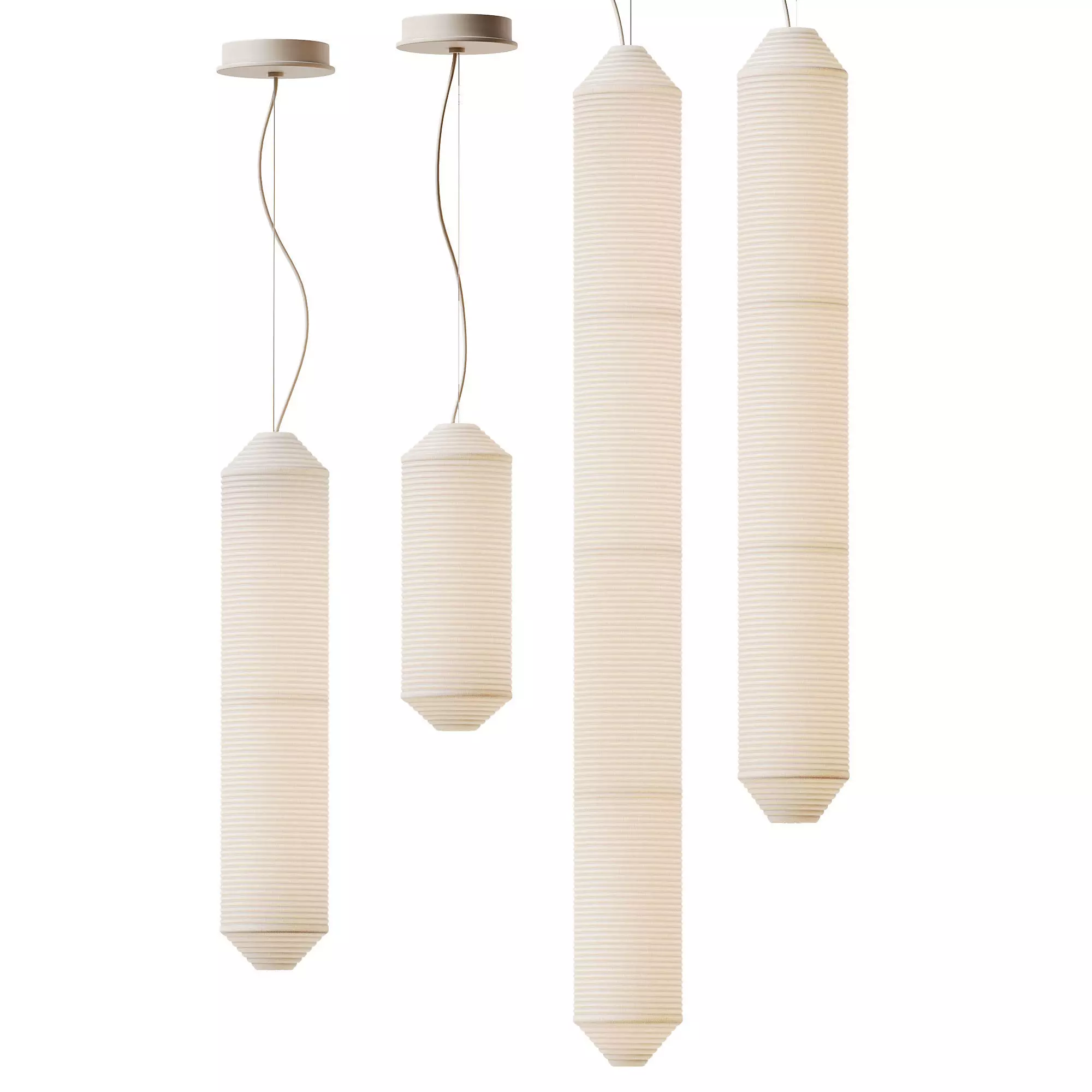TEKIO VERTICAL Chandelier Low-poly 3D model_0