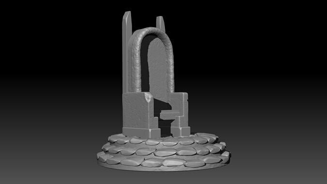 Stone chair 3D print model