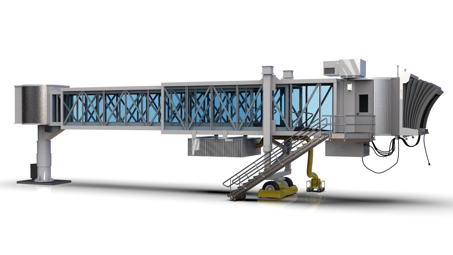 Low Poly Jetway 3D Model Low-poly 3D model_7