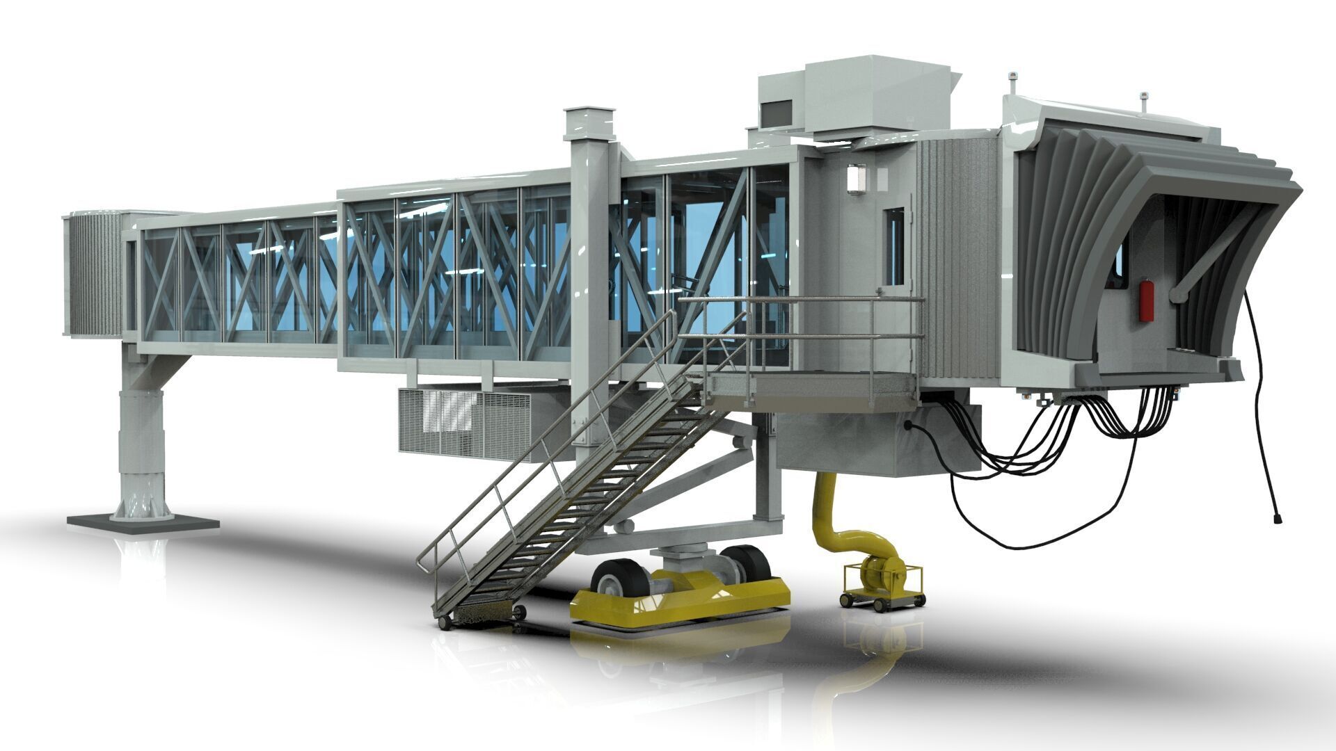 Low Poly Jetway 3D Model Low-poly 3D model_11