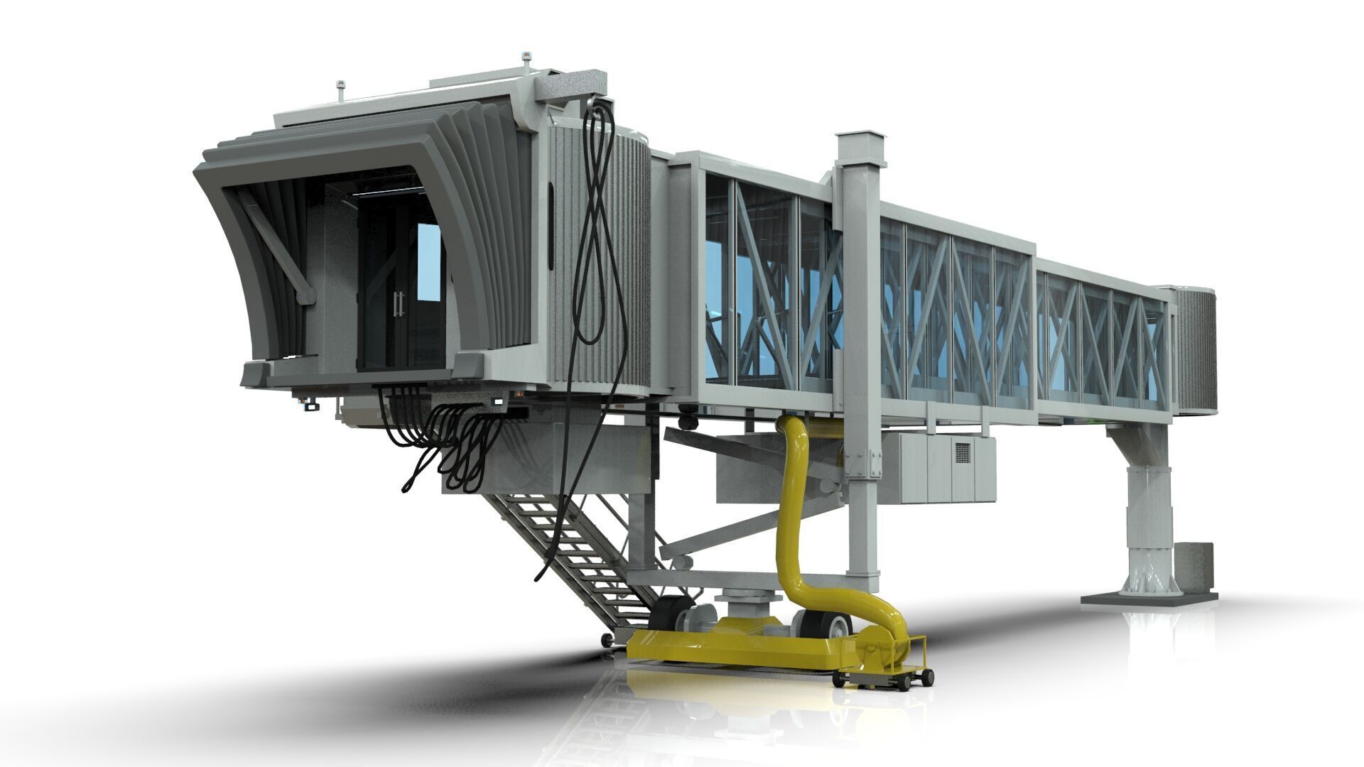 Low Poly Jetway 3D Model Low-poly 3D model_12