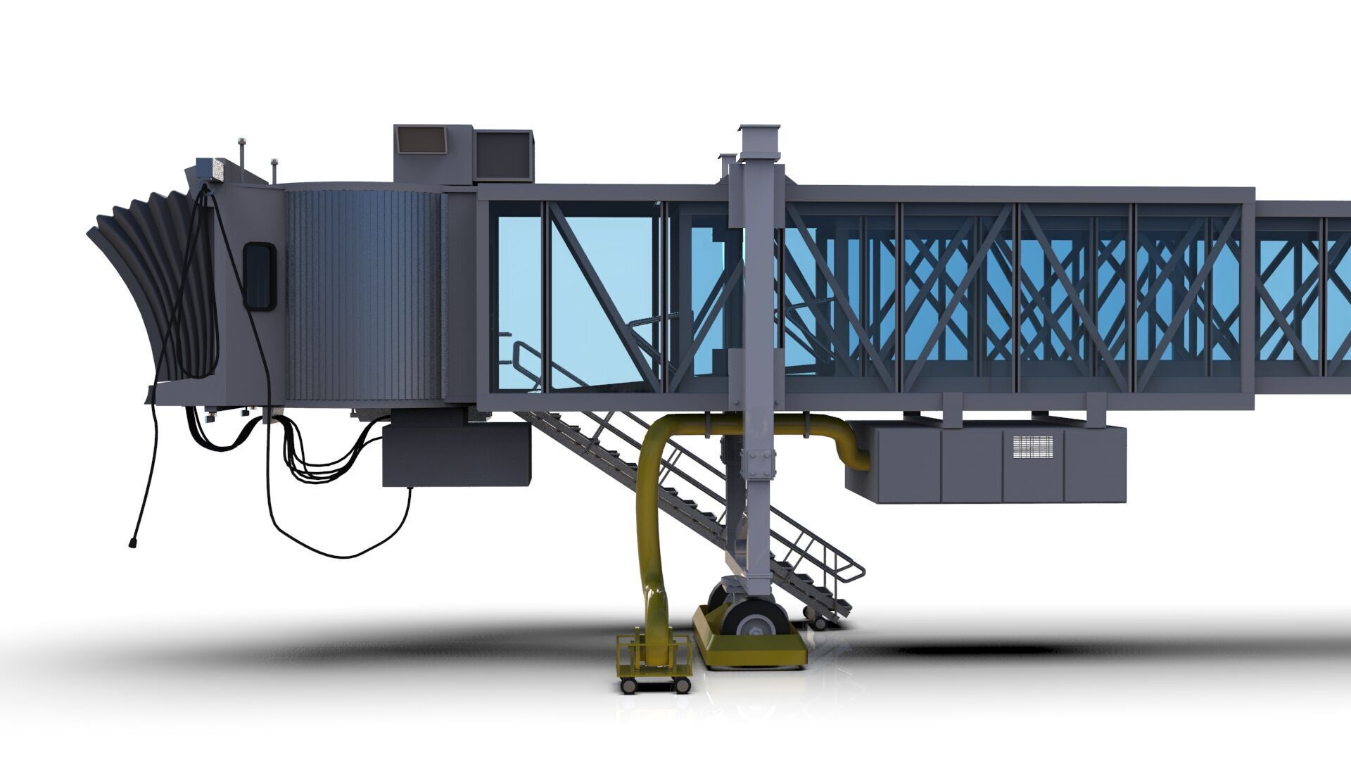 Low Poly Jetway 3D Model Low-poly 3D model_4