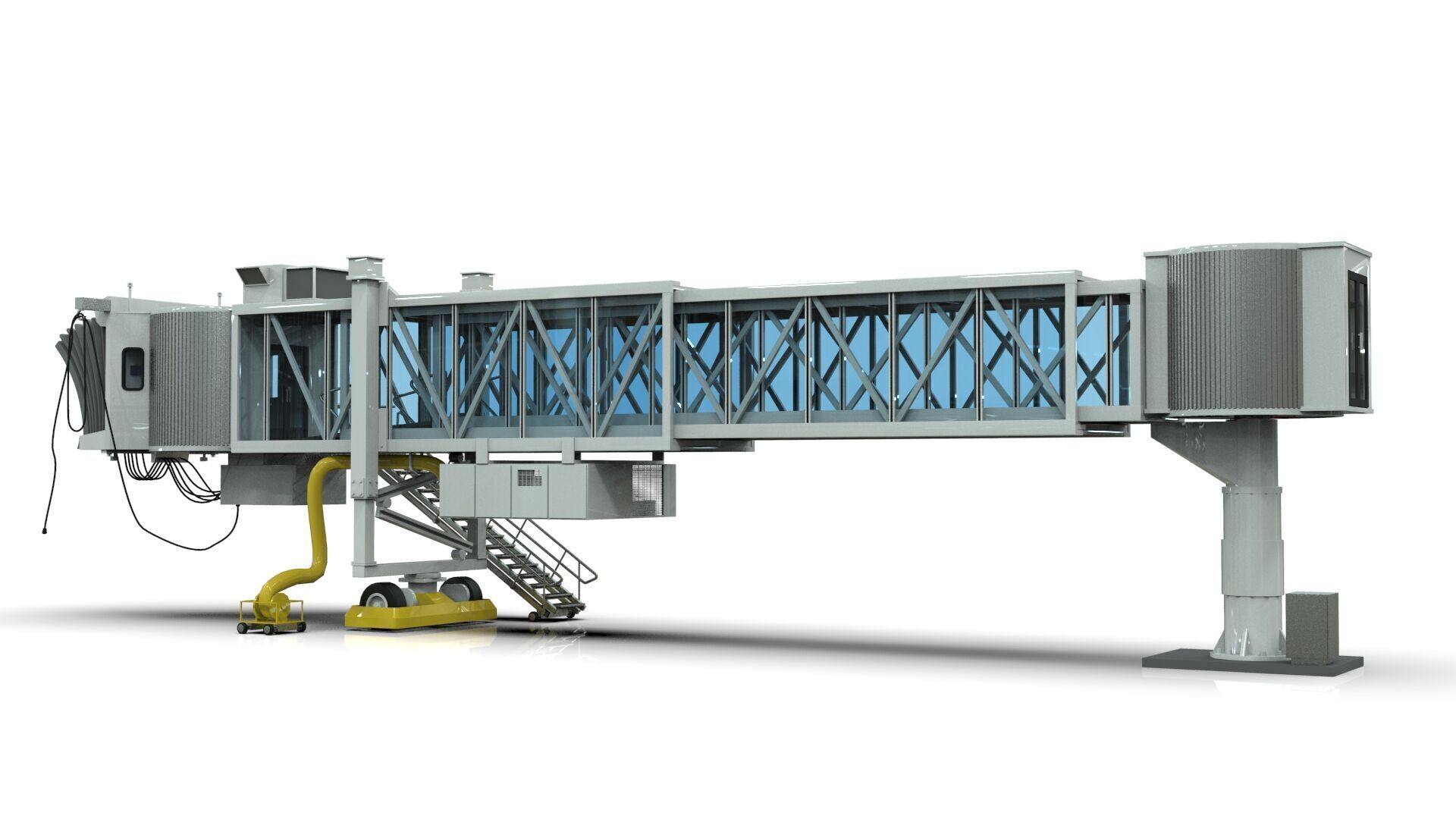 Low Poly Jetway 3D Model Low-poly 3D model_13