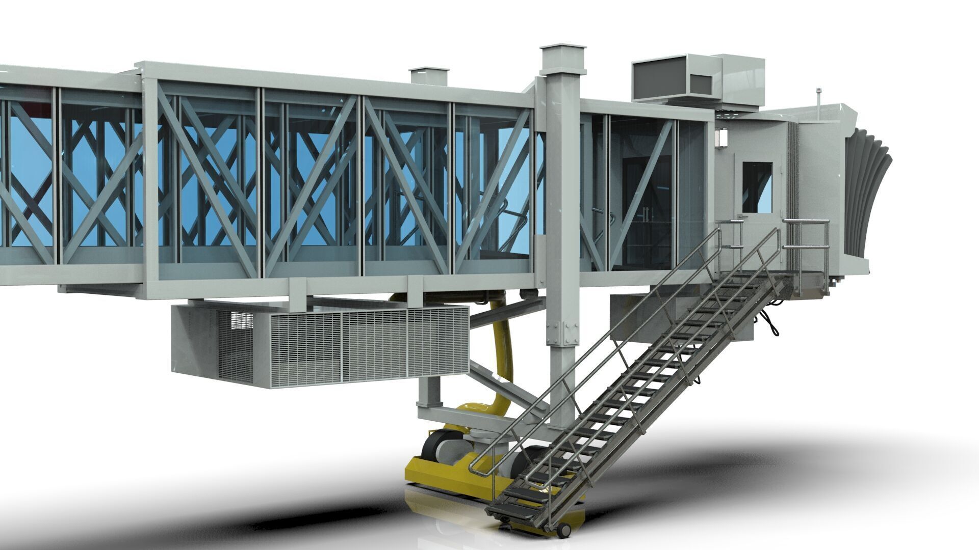 Low Poly Jetway 3D Model Low-poly 3D model_15