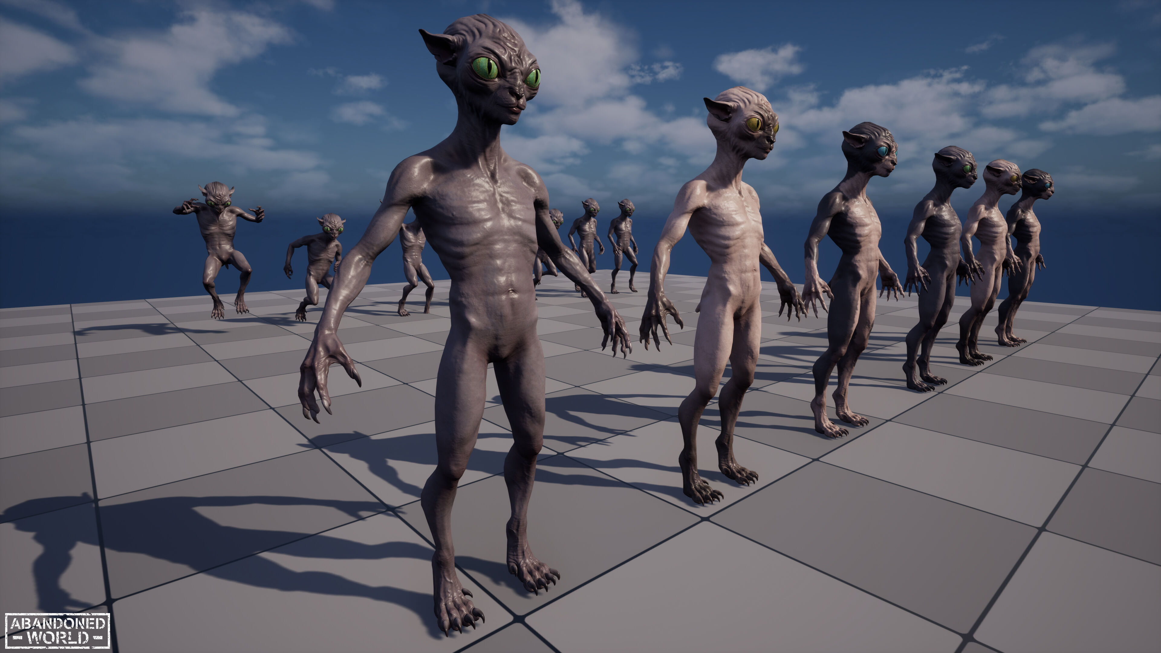 Alien Cat Low-poly 3D model_13