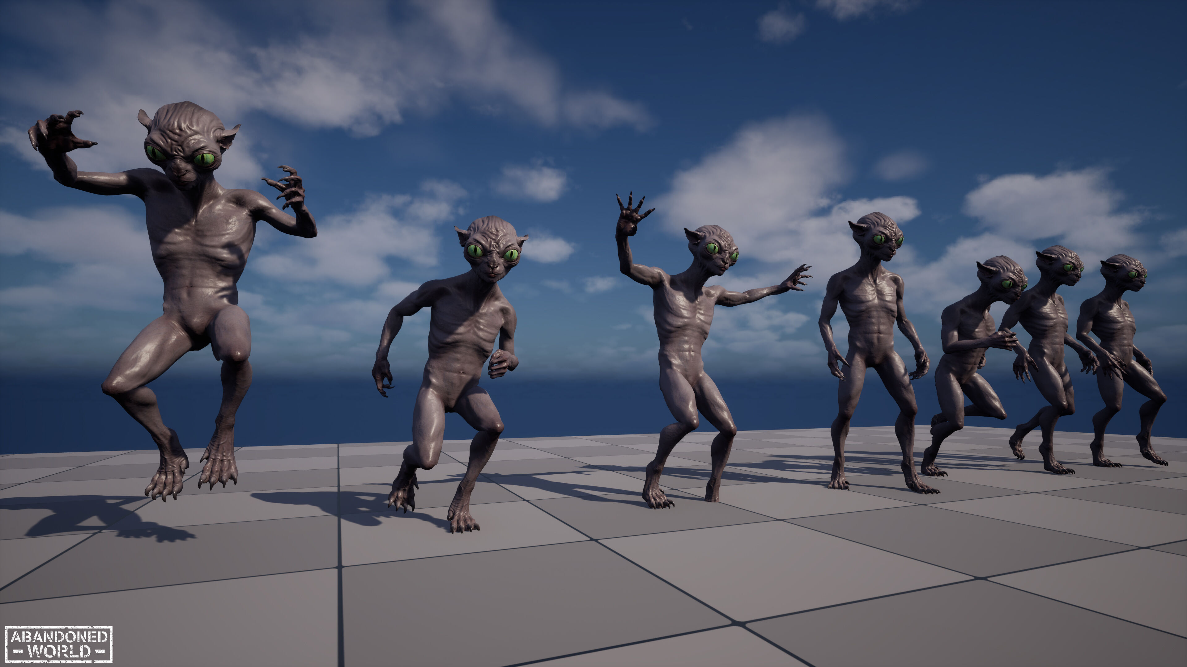 Alien Cat Low-poly 3D model_15