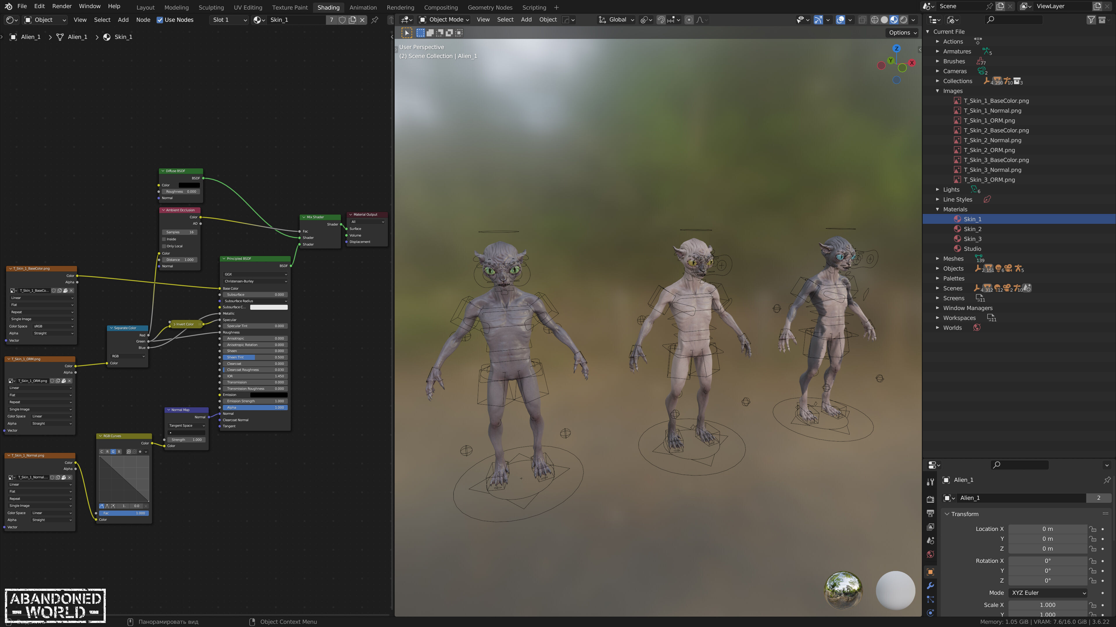 Alien Cat Low-poly 3D model_21