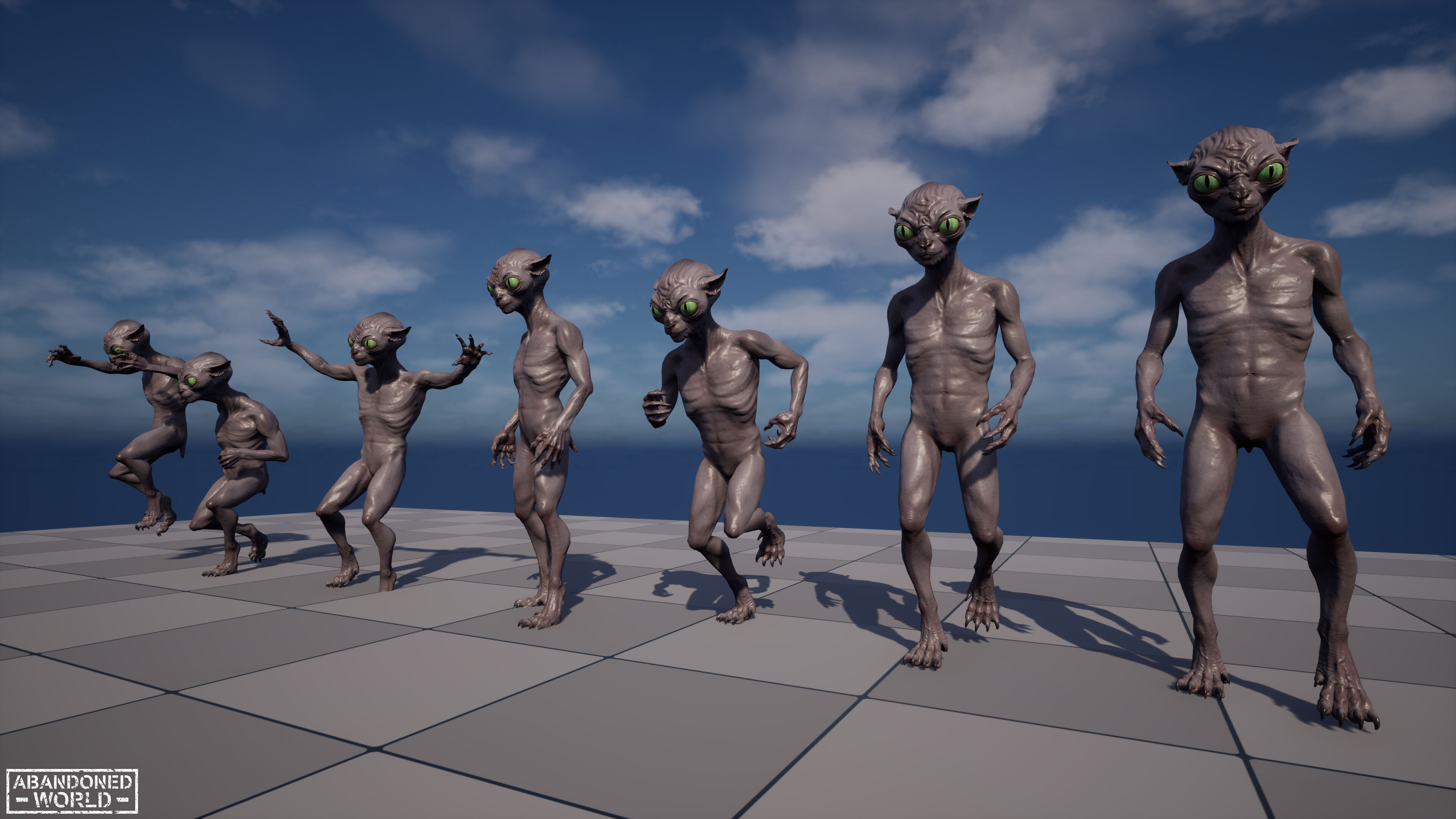 Alien Cat Low-poly 3D model_16