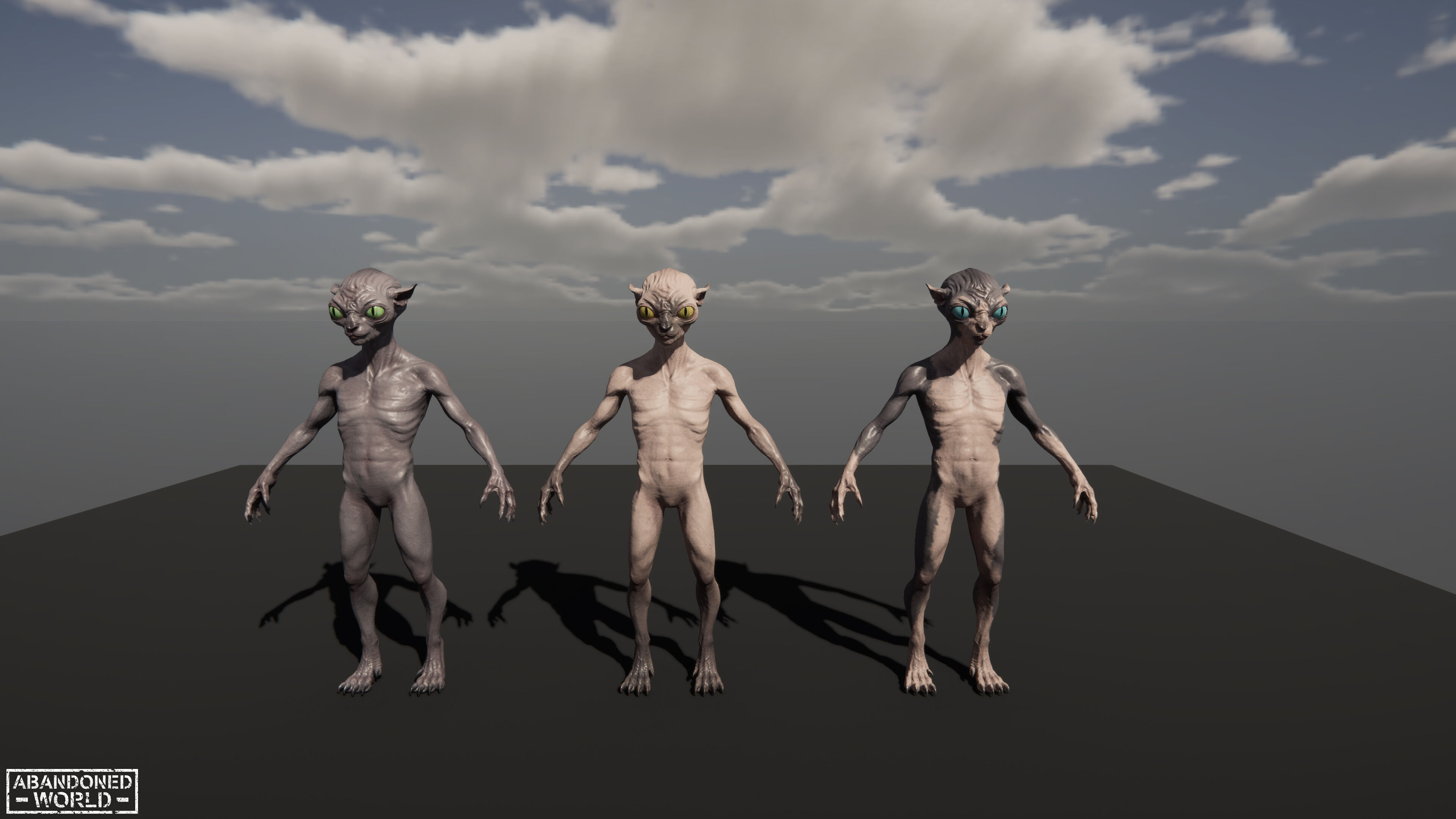 Alien Cat Low-poly 3D model_17