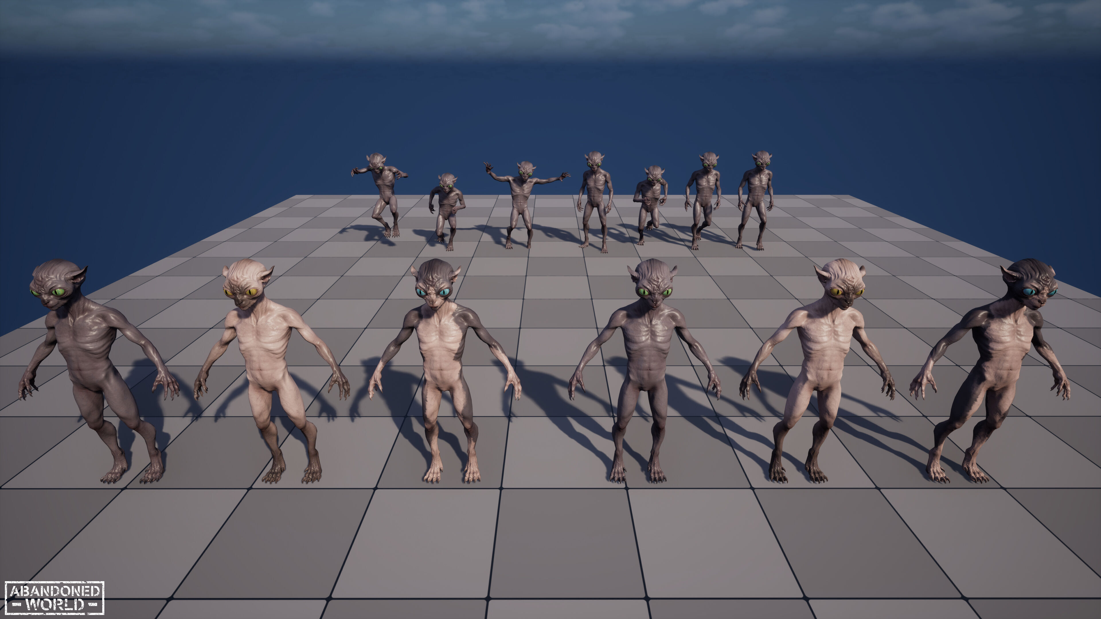 Alien Cat Low-poly 3D model_11