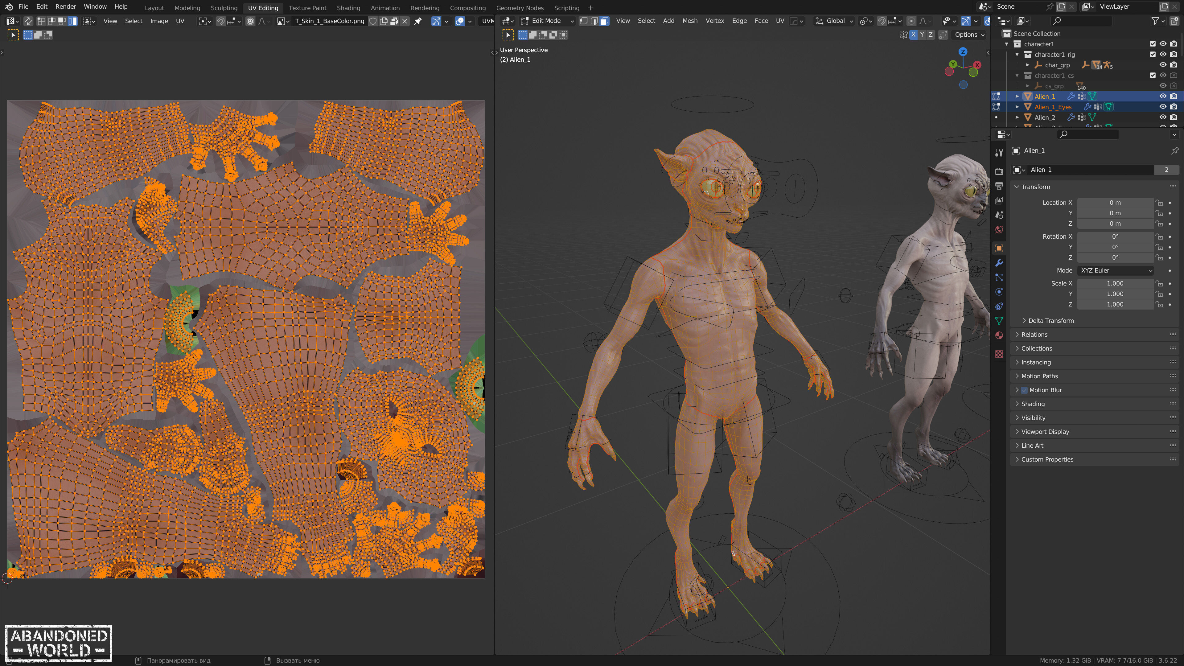 Alien Cat Low-poly 3D model_22