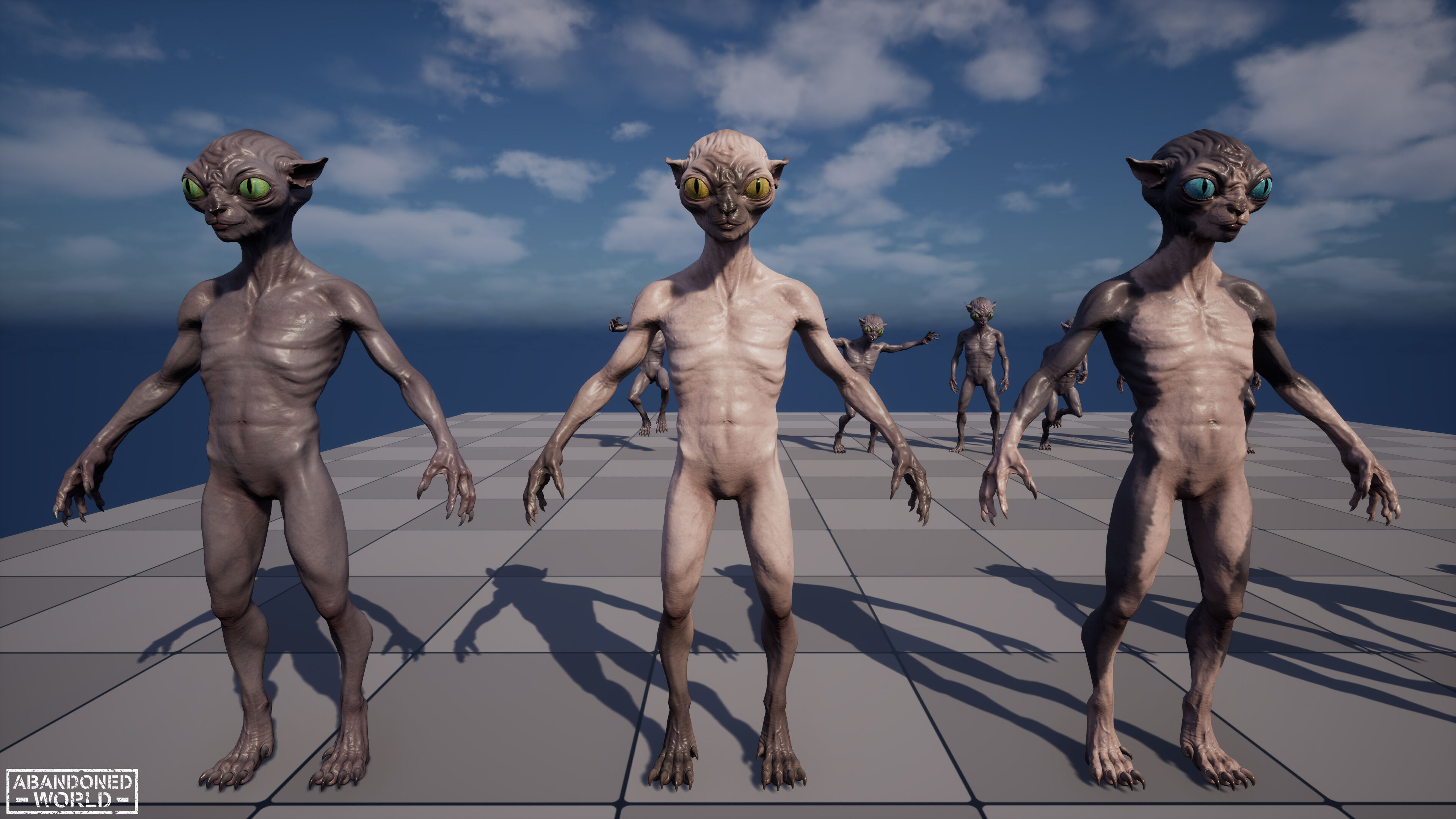 Alien Cat Low-poly 3D model_12