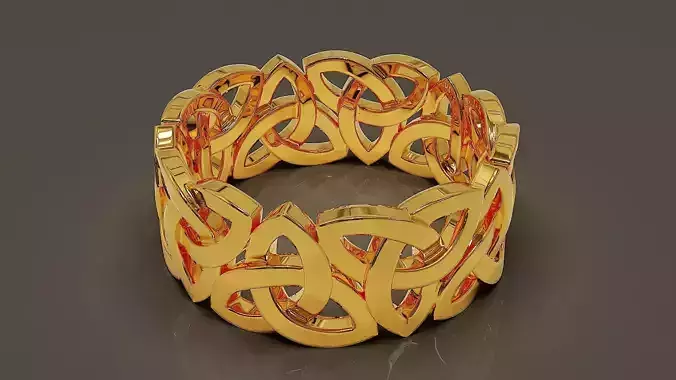Celtic knot gold ring band 3D print model