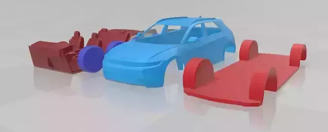 Hyundai Ioniq 5 XRT 2025 - Separate Parts STL Model 3D print model