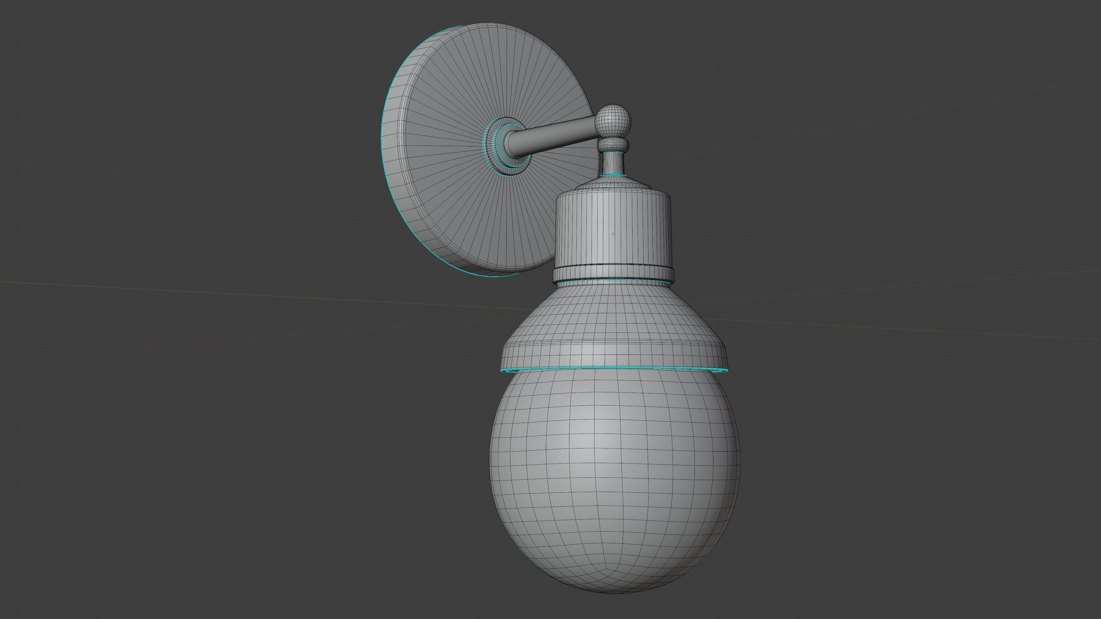 Wall Light 3D Model Low-poly 3D model_3
