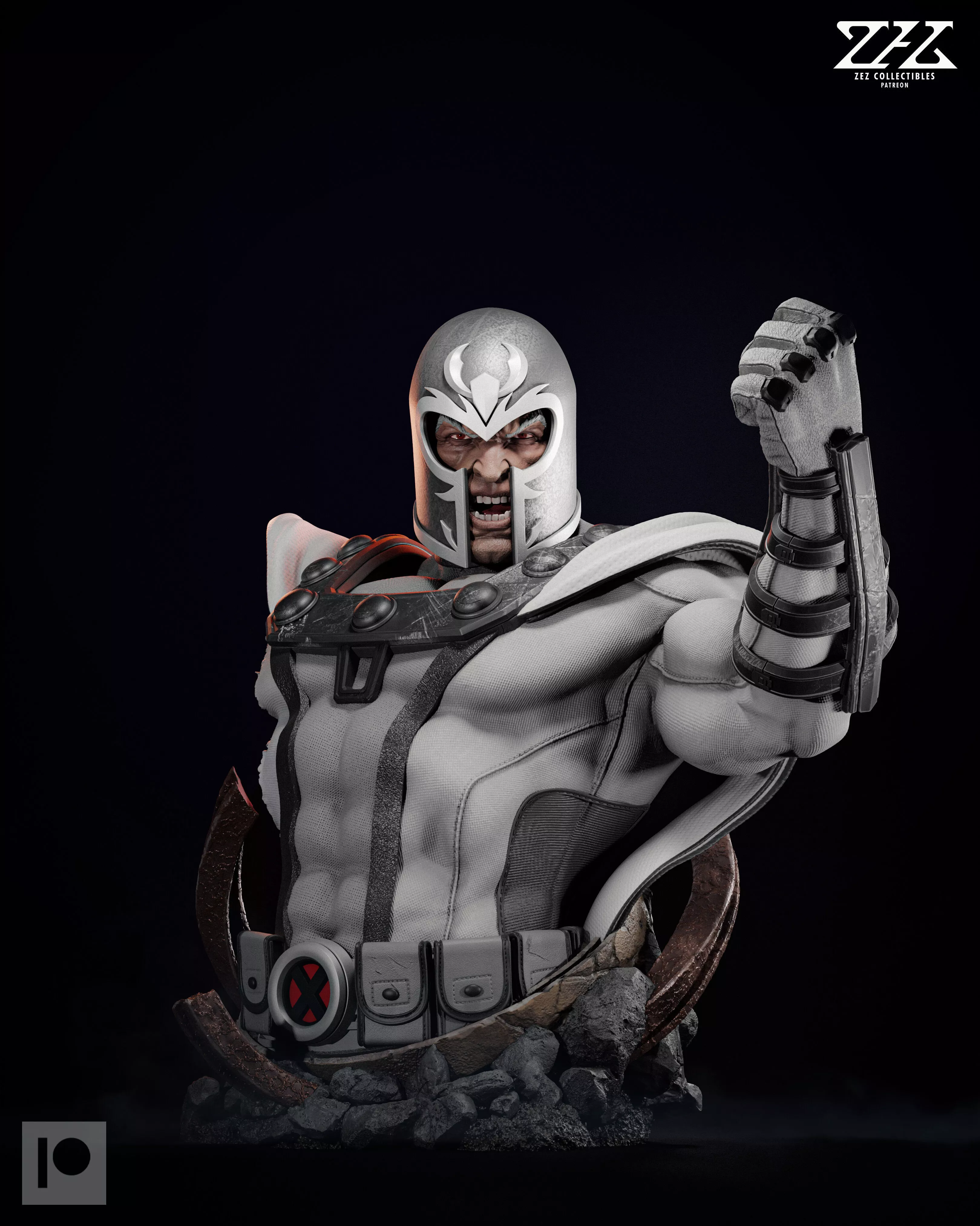 Magneto Bust - STL 3D print model