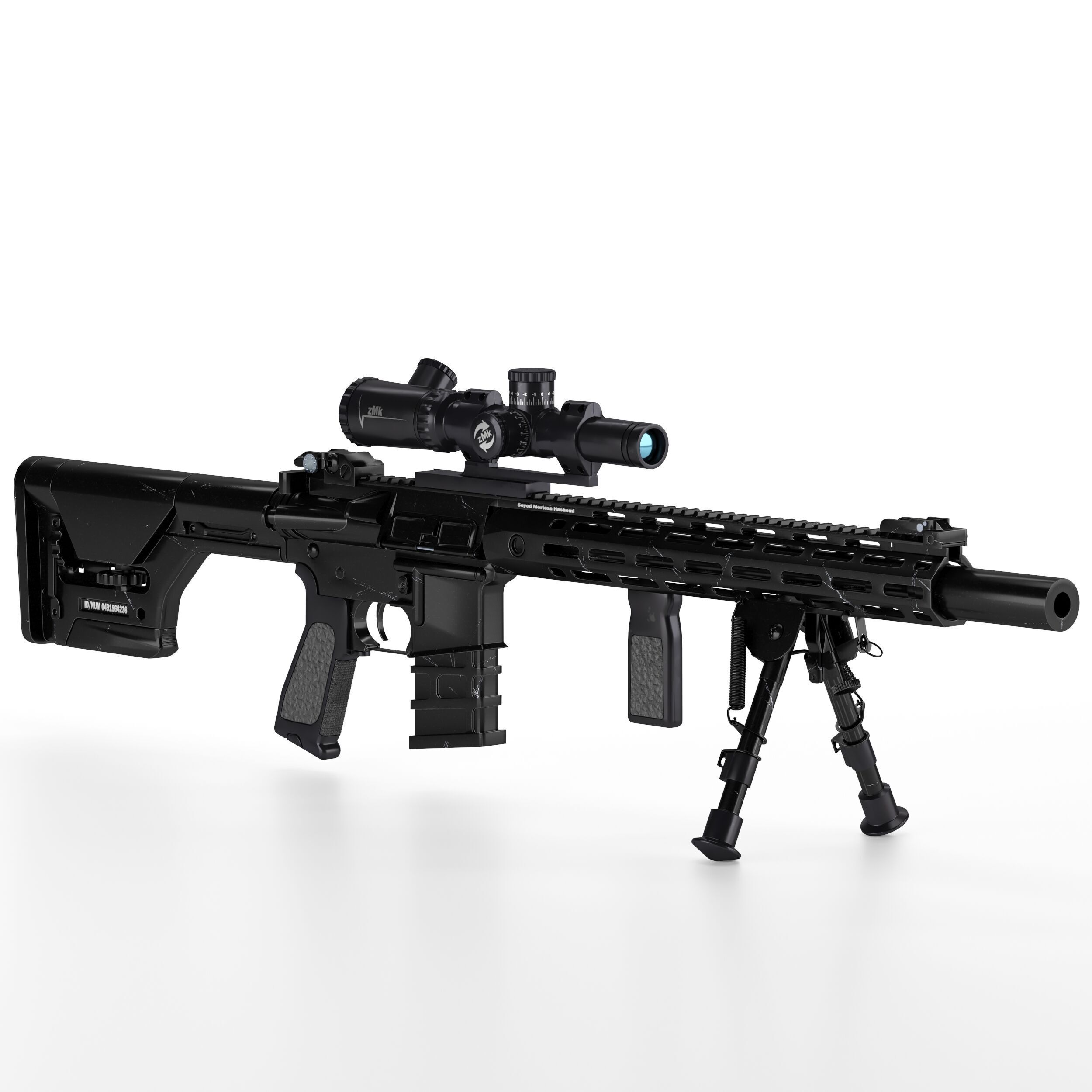 A and K Specialized DMR1 Low-poly 3D model_9