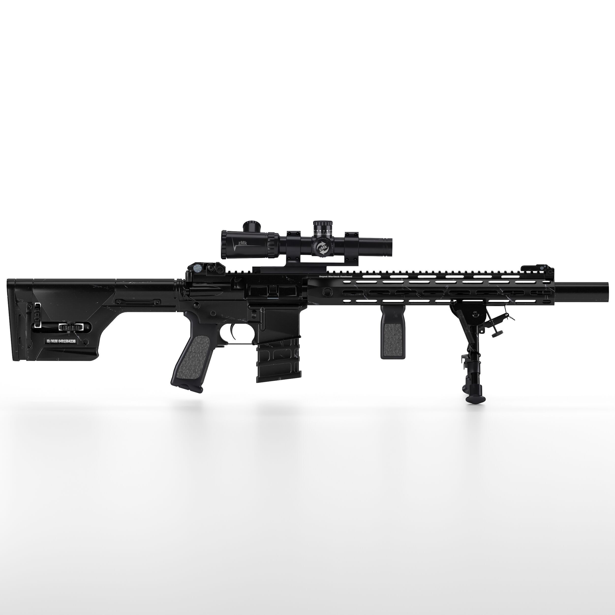 A and K Specialized DMR1 Low-poly 3D model_11